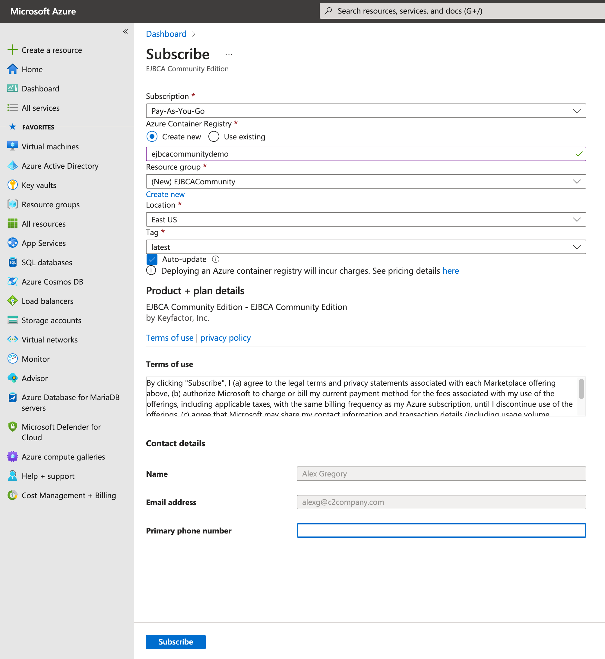 images/download/attachments/181291770/Azure_subscription_information.png